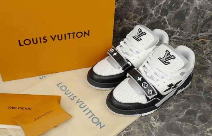 View 1 of Chunky White & Black Leather High-Tops — Luxury Comfort Sneakers