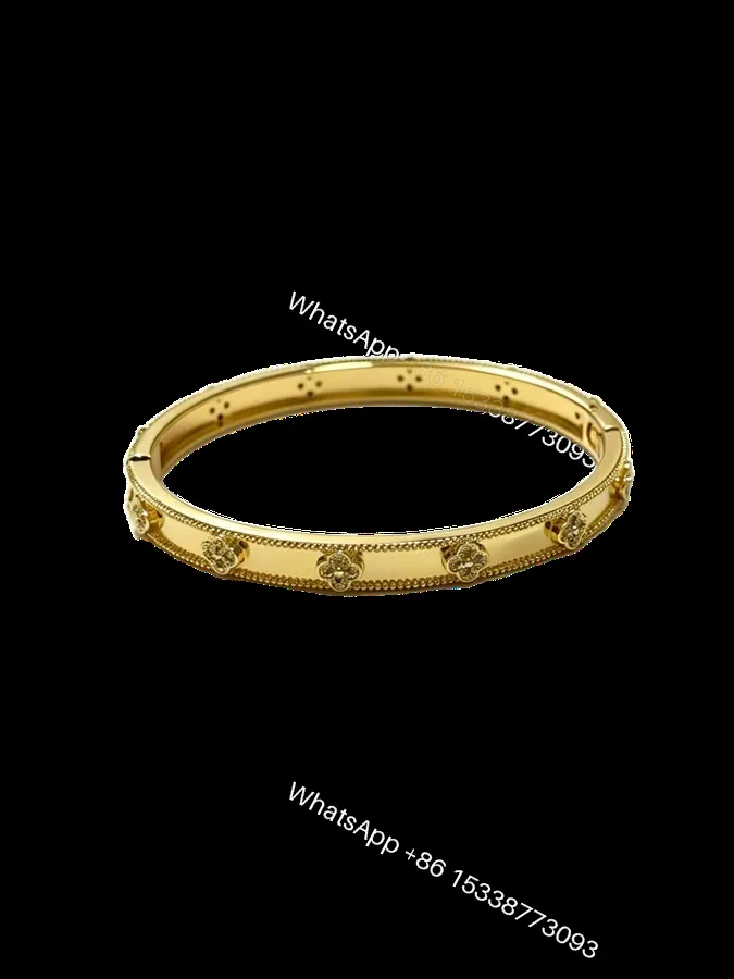 View 1 of Van Cleef Arpels Replica Perlée Clovers Bangle Bracelet TJ621