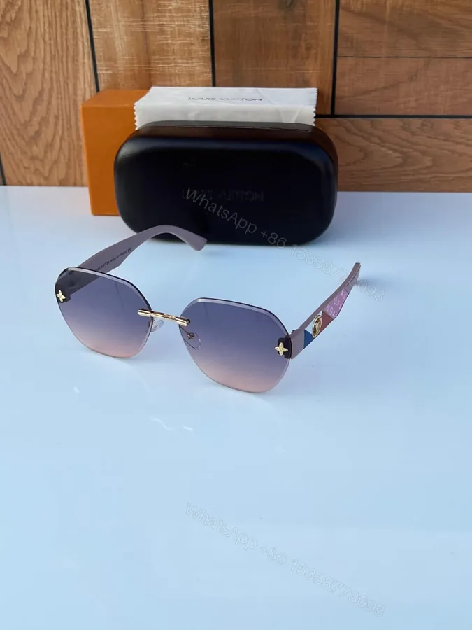 View 1 of Louis Vuitton Rimless Butterfly Sunglasses Purple-Pink