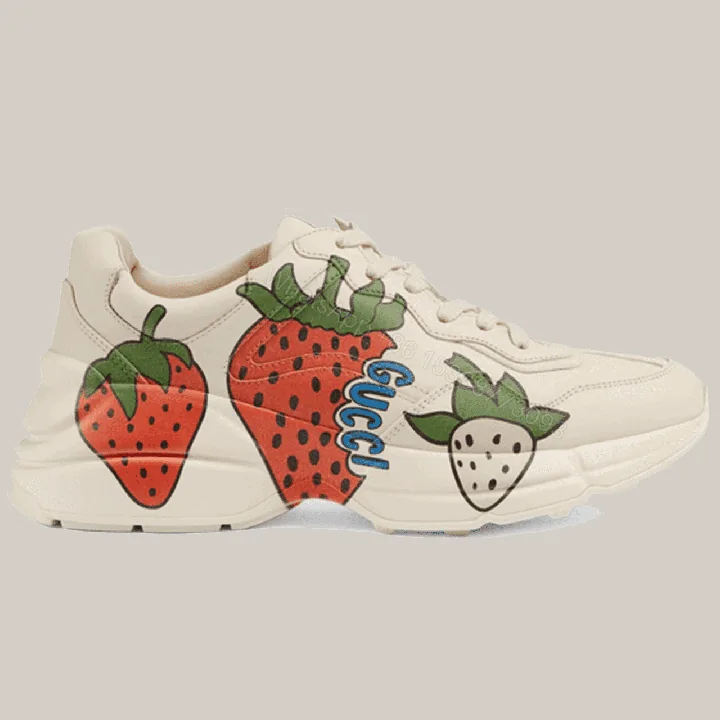 View 1 of GUCCI RHYTON SNEAKER WITH STRAWBERRY