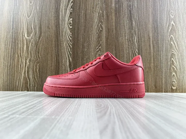 View 1 of Premium Red Leather Sneaker: Bold Minimalist High-Tops