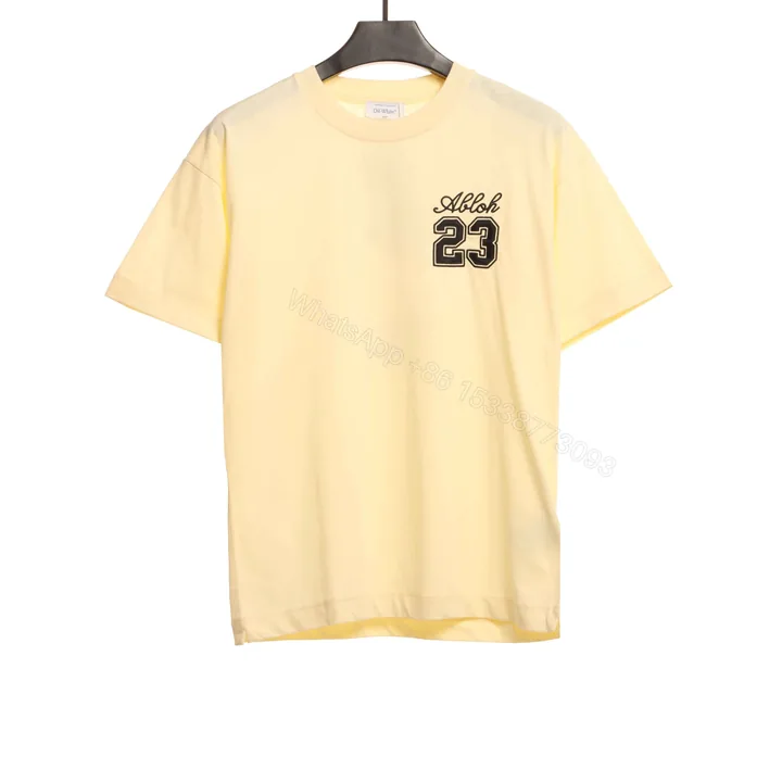 View 1 of Off-White 23 Digit Logo Beige T-Shirt