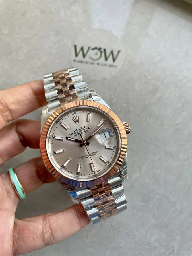 View 1 of VSF Factory 1:1 Rolex DateJust 41 126331 904L SS/RG Best Edition Champagne Gold Dial VS3235