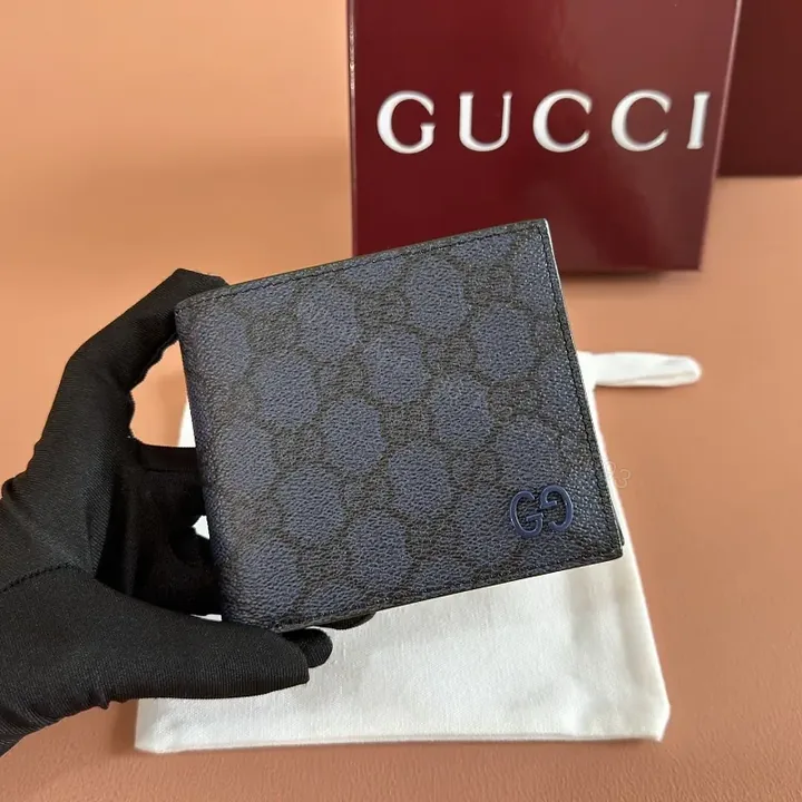 View 1 of Charcoal Canvas Bi-Fold Wallet: Chic, Durable, Minimalist Style