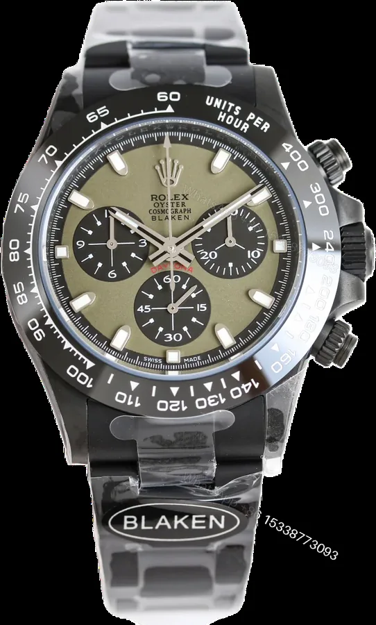 View 1 of Rolex Daytona Kashmir Green 40mm Black Oyster Bracelet Premium Edition ROLEX-DAYTONA-GRN-BLK-40