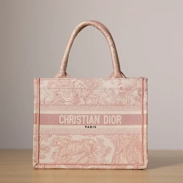 View 1 of 高仿Dior*BookTote系列粉色茹伊手袋
