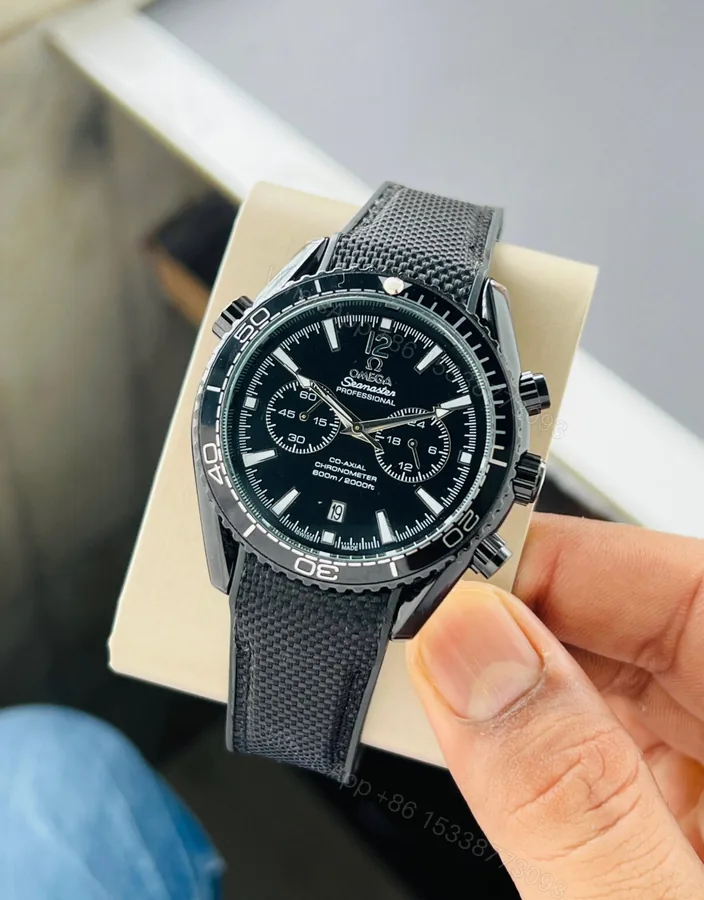View 1 of Omega Seamaster 42MM Black Dial Chronograph Quartz