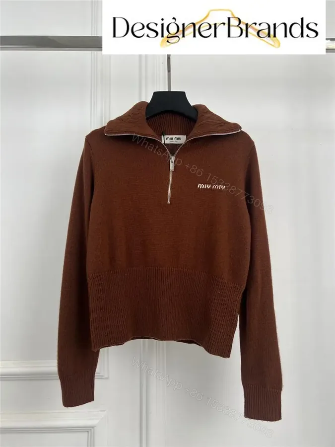 View 1 of Cozy Brown Quarter-Zip Knit: Premium Comfort Top