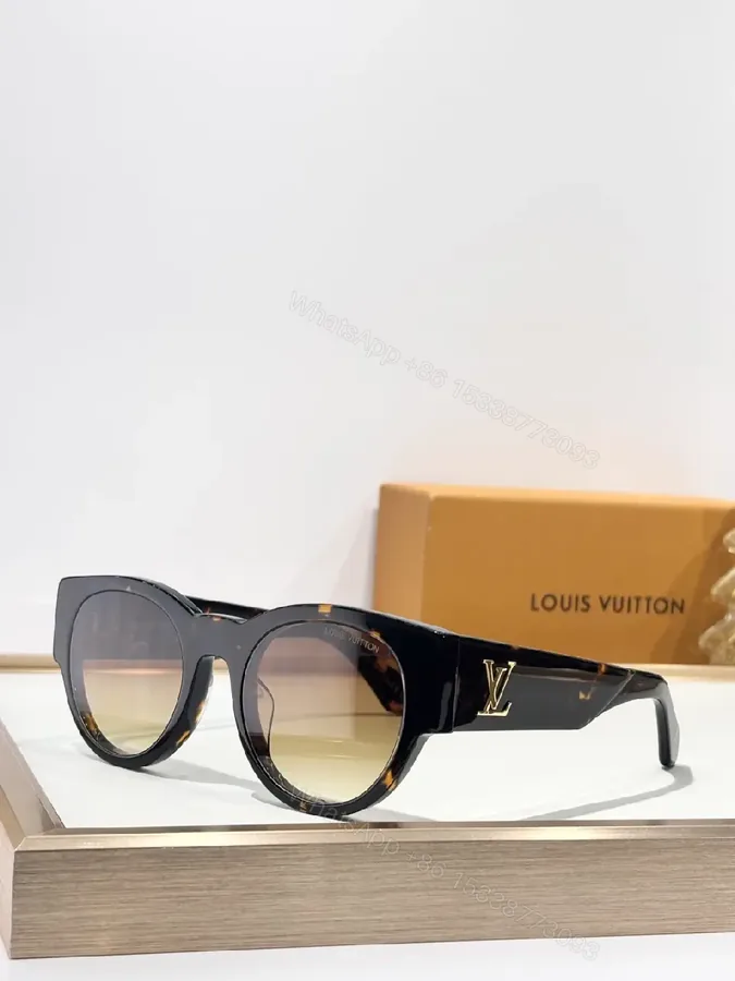 View 1 of Oversized Round Sunglasses with Signature Accents, Black