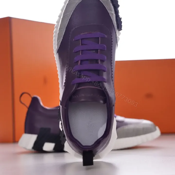 View 1 of Textured Purple Knit High-Top Sneakers for All-Day Comfort