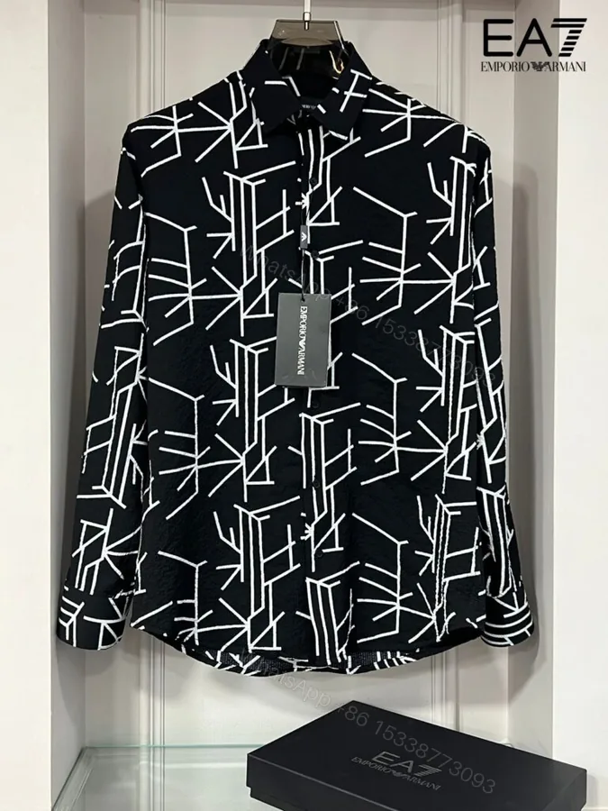 View 1 of BUY FIRST COPY EMPORIO ARMANI PREMIUM ORIGINAL 2025 CHECK SHIRTS