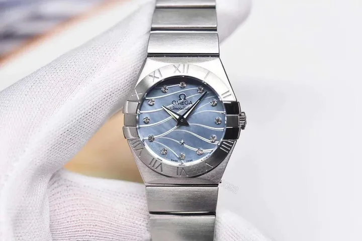 View 1 of Omega Constellation Ladies 27mm Two Tone Diamond Silver Dial Quartz Watch OMG-CONST-LADY-27MM-TWOTONE-DIAMOND-12315276055004
