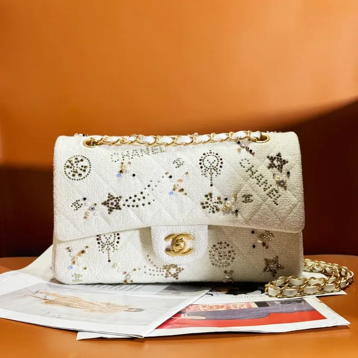 View 1 of Chanel Flap Bag Leather Bag with Gold Hardware