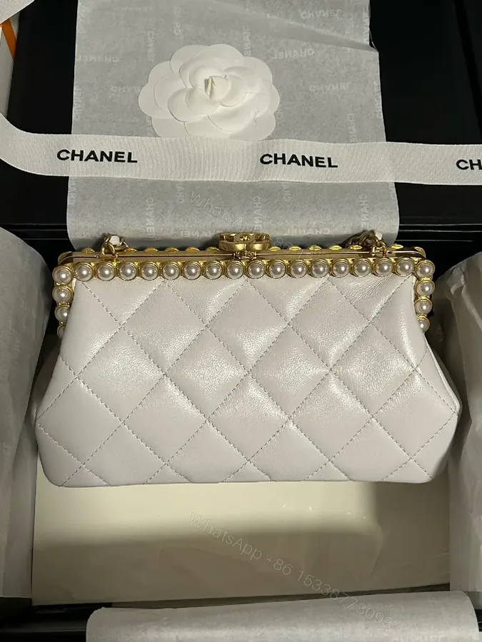 View 1 of Pearl-Trim Quilted Mini Bag: Luxe Everyday Charm