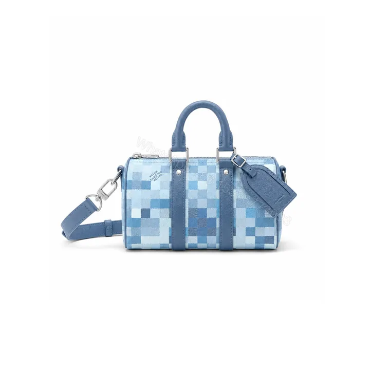 View 1 of Louis Vuitton Keepall Bandoulière 25 Blue 25Cm M28600