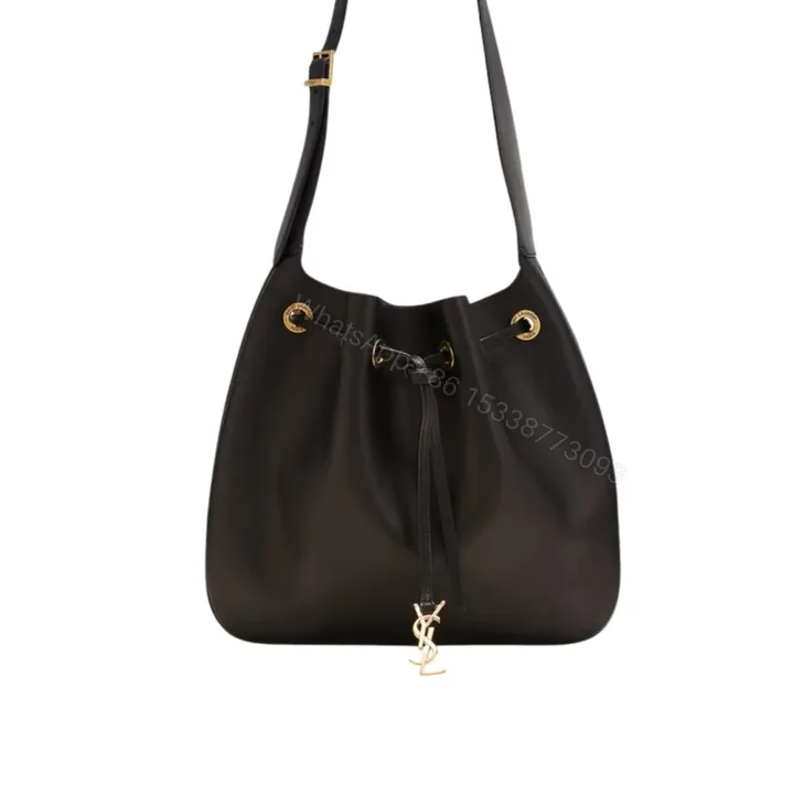 View 1 of Saint Laurent Paris VII Medium Flat Hobo Bag In Smooth Black 28Cm 697941AAAMD1000