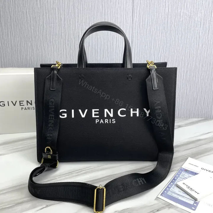 View 1 of Givenchy Modern Structured Tote: Logo-Forward Luxe Bag