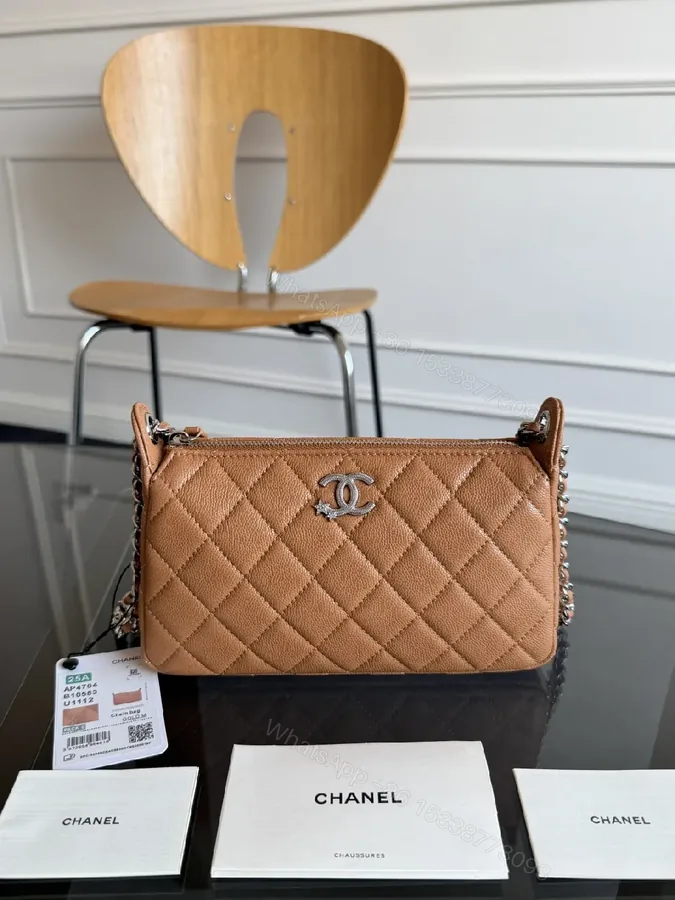 View 1 of Quilted Leather Shoulder Bag: Elegant Compact Chic, Everyday Luxury