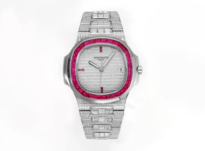 View 1 of Patek Philippe White Gold Ruby Nautilus Watch
