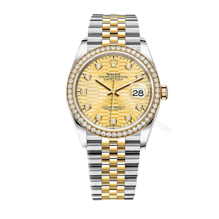View 1 of Rolex Oyster Datejust Oystersteel Golden Flip Dial With Dimond Around 36Mm