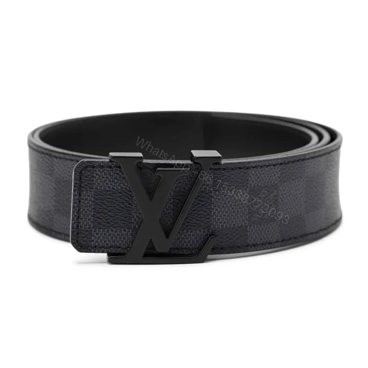 View 1 of LOUIS VUITTON BELT INITIALES DAMIER GRAPHITE BLACK GREY – B30