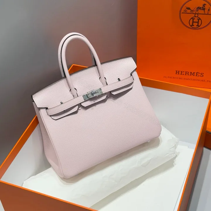 View 1 of HERMES BIRKIN 25 IN PINK BABY SILVER HARDWARE