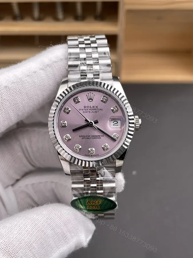 View 1 of Rolex Datejust 31mm Pink Diamond Dial Automatic Watch RLX-DJ-31-PNK-DIA-2236