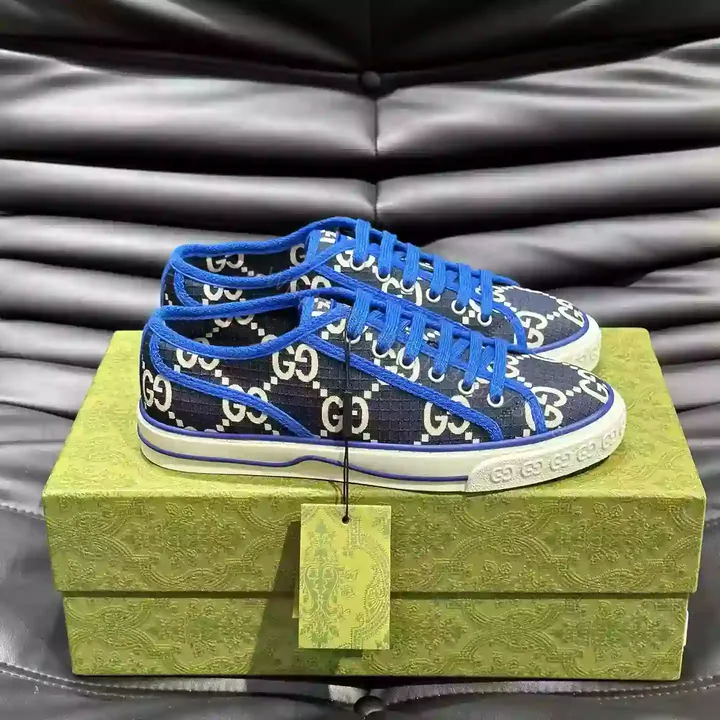 View 1 of GUCCI TENNIS 1977 SHOES SNEAKERS IN BEIGE/BLUE – GC281