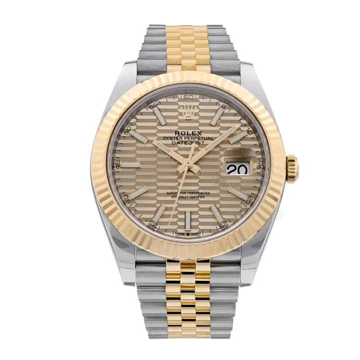 View 1 of Rolex Datejust 41 126333 Gold Motif Replica