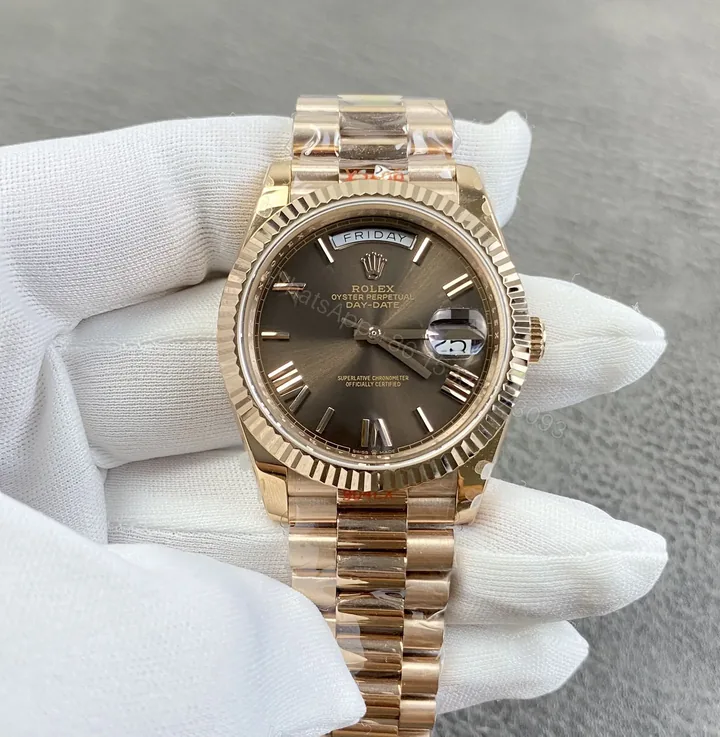 View 1 of Rolex Day-Date 40 Everose Chocolate – Roman 228235-0002