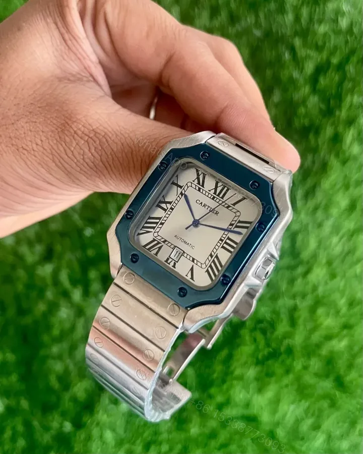View 1 of Cartier Santos De Cartier WSSA0047 Blue Dial Quartz 40mm