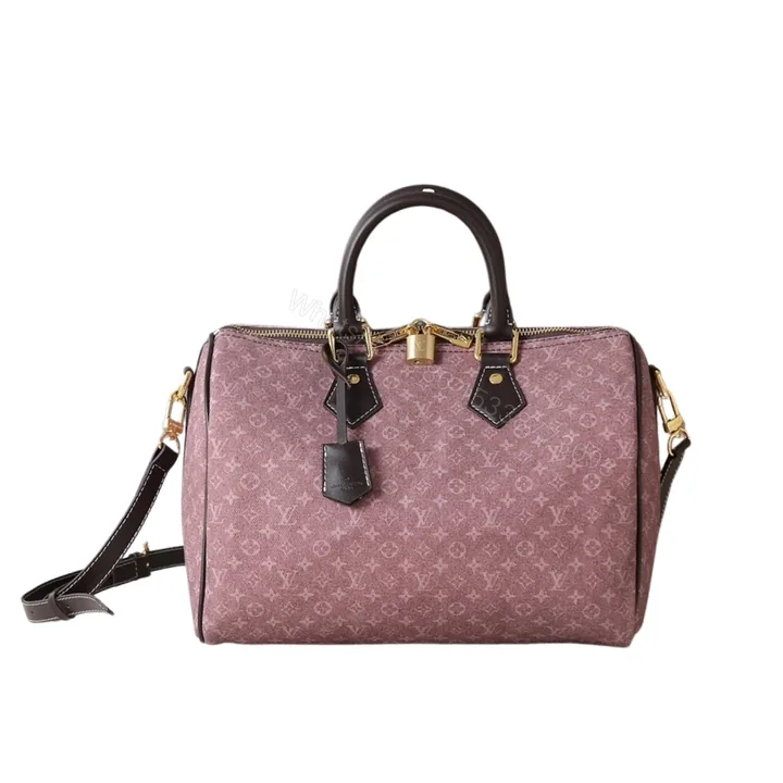 View 1 of Louis Vuitton Sepia Idylle Monogram Speedy Bandouliere 30 Bag Dark Pink 30Cm