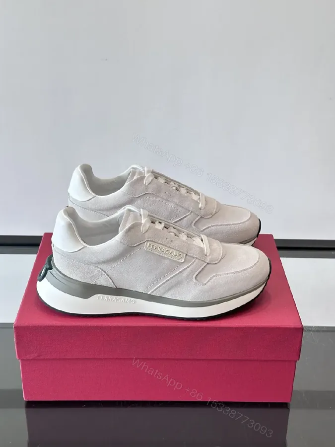 View 1 of Beige Suede Minimalist Sneaker: Luxury Comfort Pair
