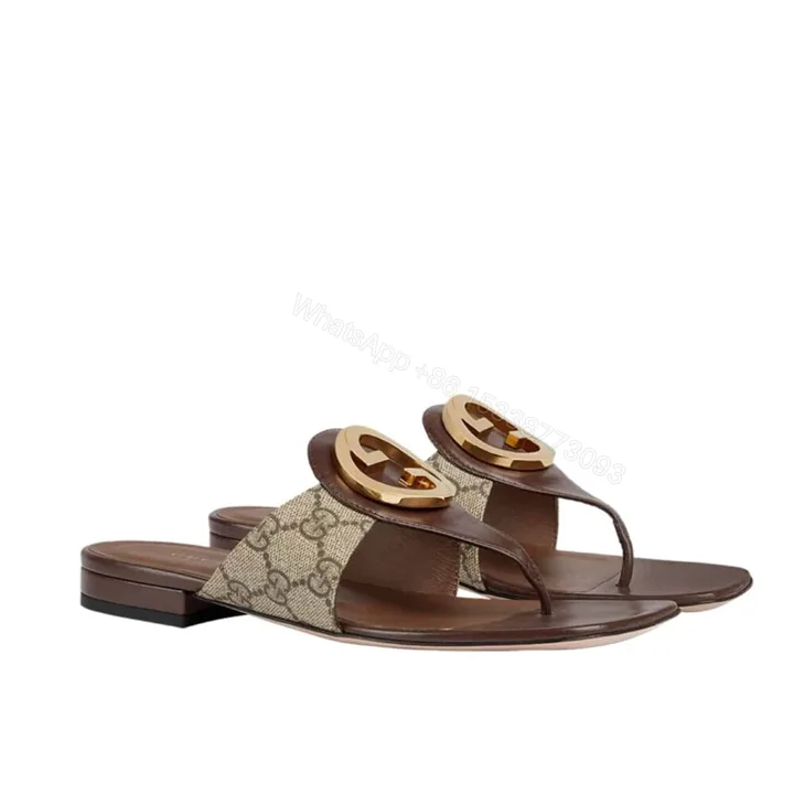 View 1 of Gucci Blondie Thong Sandals Brown
