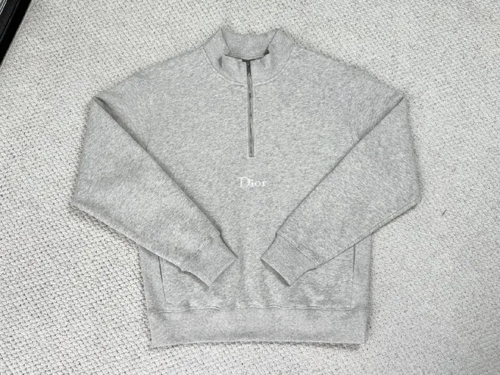 View 1 of Cozy Fleece Zip Pullover: Minimalist Luxury, Gray, Unisex