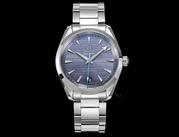 View 1 of Omega Super Clone Seamaster Aqua Terra Blue Dial Steel Bracelet Premium 41MM OMEGA-AT41-BLU-SS