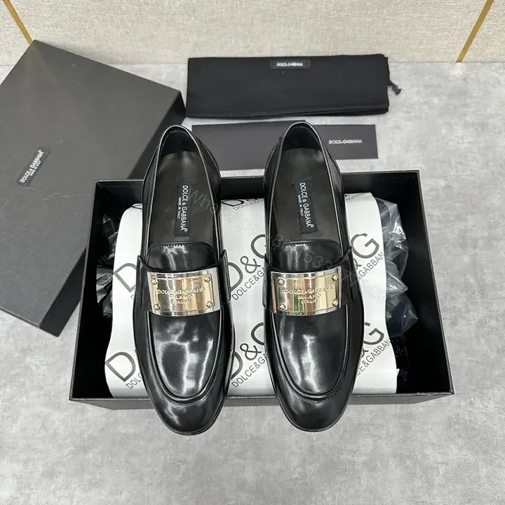 View 1 of Lux Leather Drivers with Gold Bar â€“ Signature Comfort Shoes