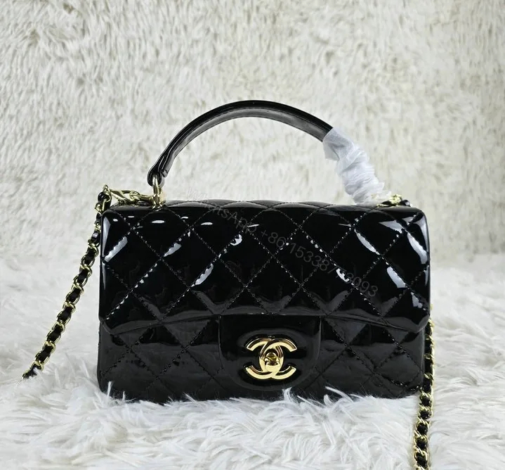 View 1 of Chanel Classic Flap Bag With Top Handle Black A98765