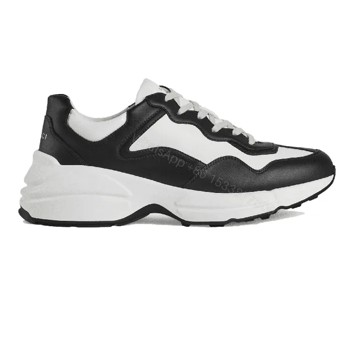View 1 of Gucci Rhyton Low Top Sneakers In Black And White – GC124