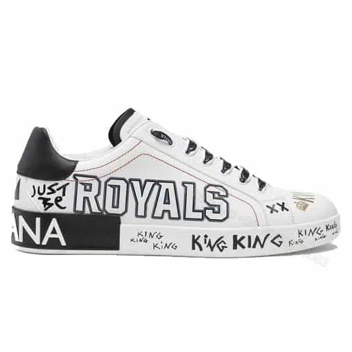 View 1 of DOLCE & GABBANA PORTOFINO SNEAKERS IN PRINTED NAPPA CALFSKIN – DG12