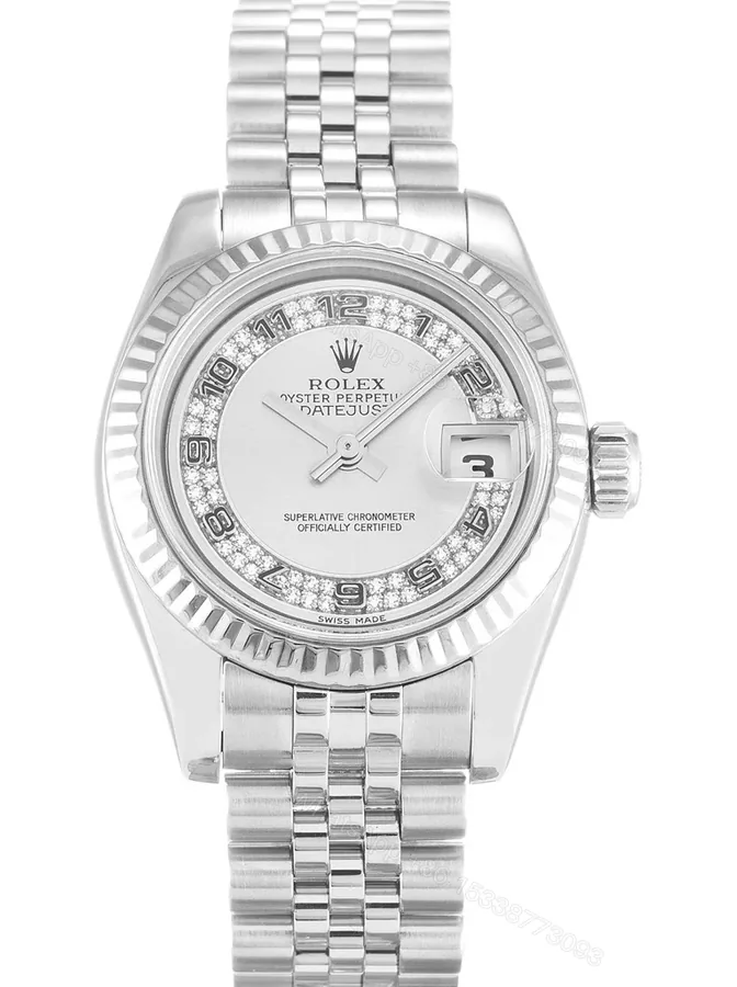 View 1 of Replica Rolex Lady-Datejust Silver Dial 179174 26 mm
