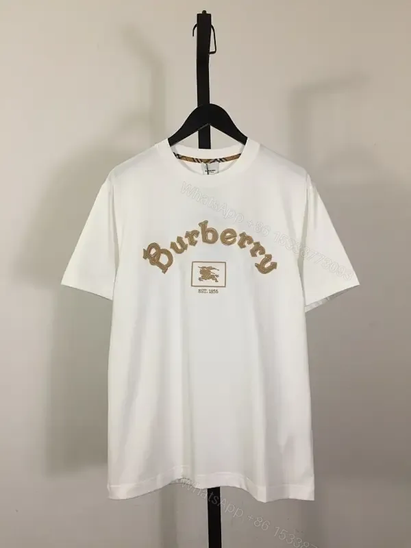 View 1 of White Cotton Crest Tee: Premium, Relaxed Fit Casual Shirt