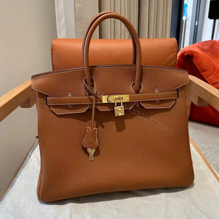 View 1 of Hermes Birkin B35 Togo Gold