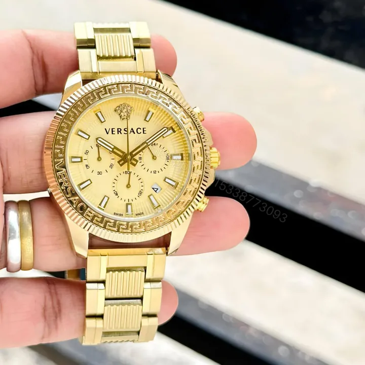 View 1 of Versace Greca Gold Chronograph