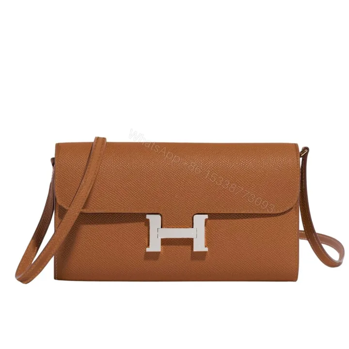 View 1 of Hermes Constance Wallet To Go Gold Epsom Silver Hardware 21Cm