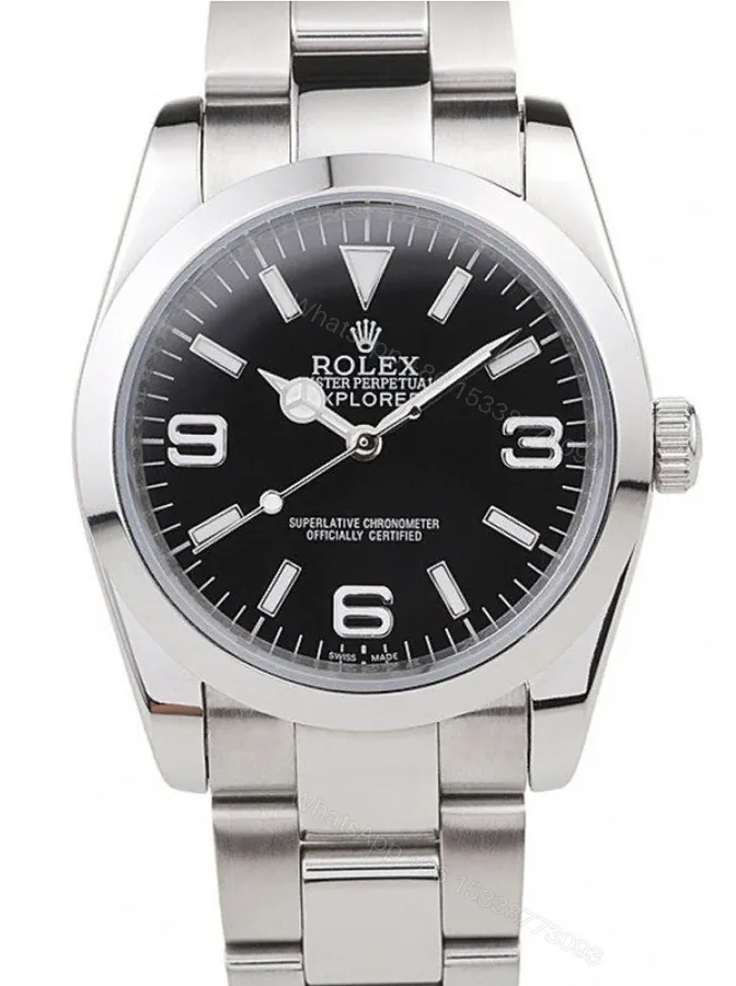 View 1 of Replica Rolex Explorer Black Dial 98087