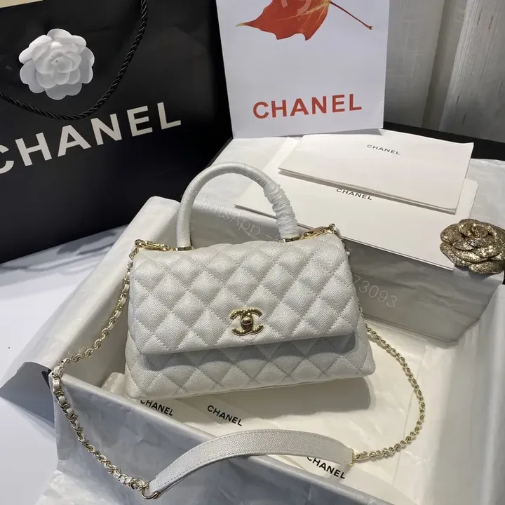 View 1 of Chanel-Inspired Quilted Mini Bag with Gold Chain - Luxe Texture