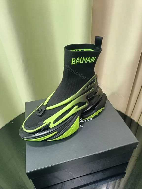 View 1 of Neon Balmain Sock Sneaker: Sculpted City-Edge Comfort