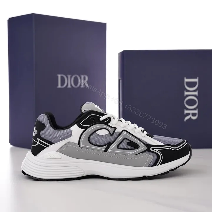 View 1 of Graphic-Accented Dior-Inspired Tech Runner, High-Top Comfort