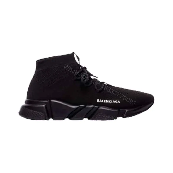 View 1 of BALENCIAGA MEN’S SPEED LACE-UP SNEAKER IN BLACK – BB163